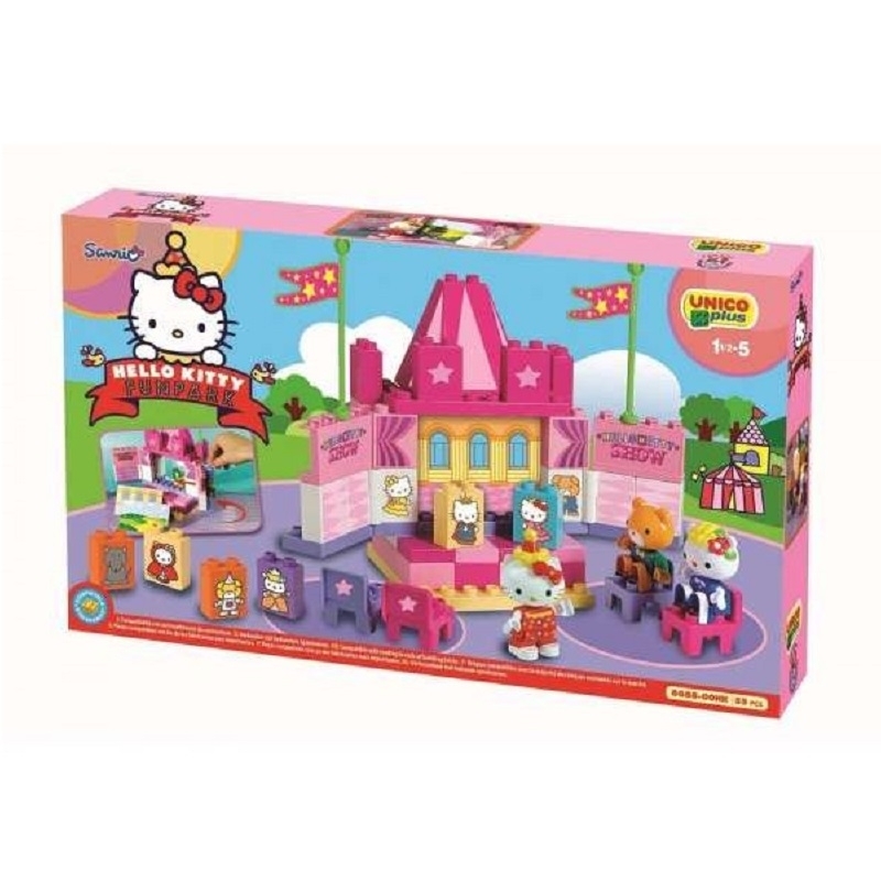 Unico Plus Τουβλάκια Θέατρο Fun Park - Hello Kitty 55 κομ.Unico Plus Τουβλάκια Θέατρο Fun Park - Hello Kitty 55 κομ.