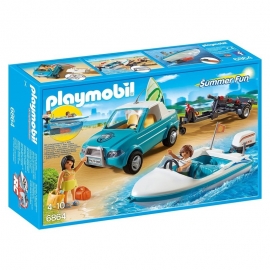 Playmobil Summer Fun - Όχημα με Ταχύπλοο Σκάφος και Υποβρύχιο Μοτέρ (6864)