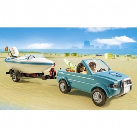 Playmobil Summer Fun - Όχημα με Ταχύπλοο Σκάφος και Υποβρύχιο Μοτέρ (6864)