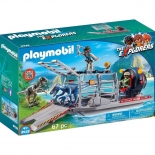 Playmobil The Explorers - Ταχύπλοο Λαθροκυνηγών με Κλούβι Δεινοσαύρων (9433)