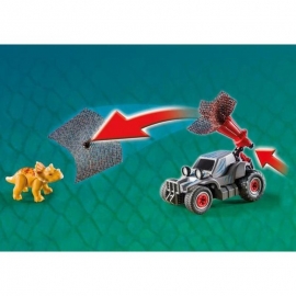 Playmobil The Explorers - Όχημα Λαθροκυνηγών και Οικογένεια Τρικεράτωψ (9434)
