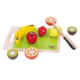 Ξύλινα Φρούτα με Ξύλο Κοπής Tooky Toy (ΤΚΒ602)
