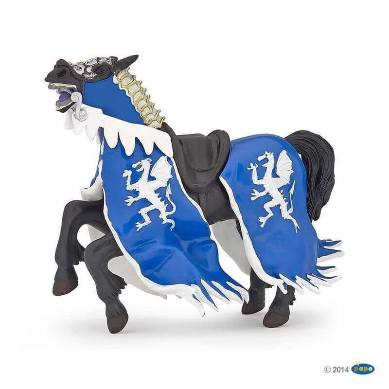 Φιγούρα Papo Άλογο του Βασιλιά Δράκου Μπλε - Λευκό (39389)