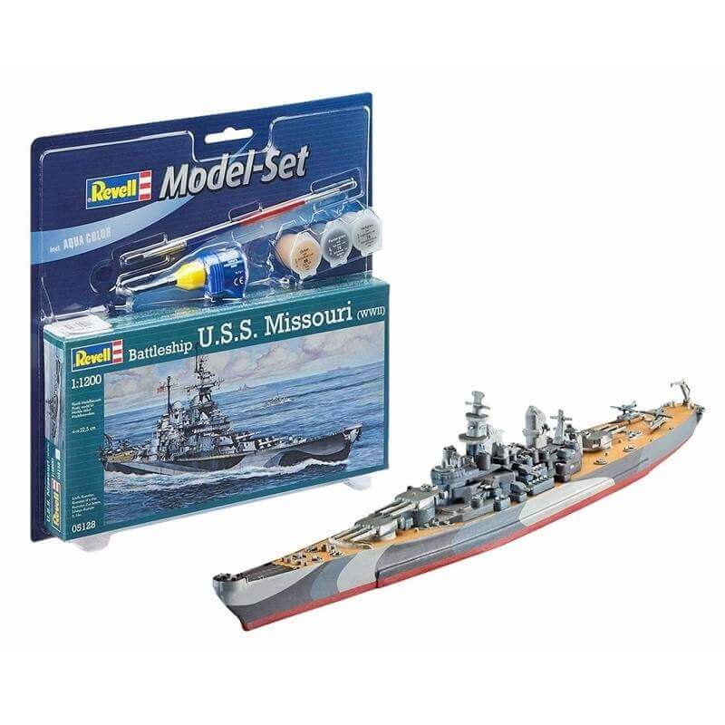 Πολεμικό Πλοίο Battleship U.S.S Missouri 1/1200 σετ δώρου με χρώματα και κόλλα Πολεμικό Πλοίο Battleship U.S.S Missouri 1/1200 σετ δώρου με χρώματα και κόλλα