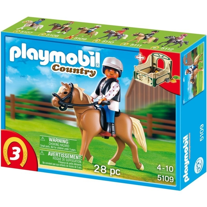 Playmobil Φάρμα των Πόνυ - Άλογο με Αναβάτη και Σταύλο (5109)Playmobil Φάρμα των Πόνυ - Άλογο με Αναβάτη και Σταύλο (5109)