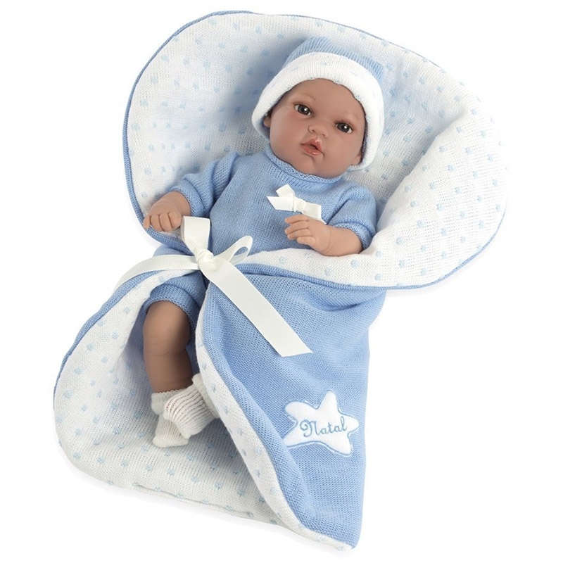 Μωρό με Υπνόσακο Κουβερτάκι πιπίλα και ήχους γαλάζιο 33cmΜωρό με Υπνόσακο Κουβερτάκι πιπίλα και ήχους γαλάζιο 33cm