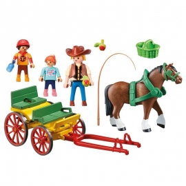 Playmobil Άμαξα με Οδηγό και Παιδάκια (6932)