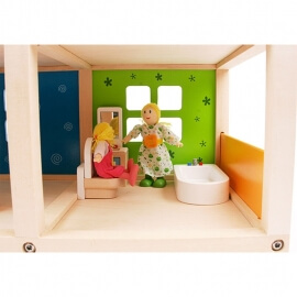 Εξοχικό Κουκλόσπιτο με Έπιπλα και Κουκλάκια Hape