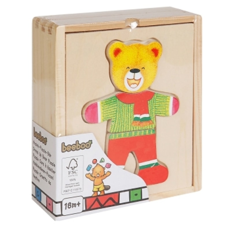 Παζλ Αρκουδάκι Αγόρι-Συνδυασμός Ρούχων σε Ξύλινο Κουτί 15 κομ.Παζλ Αρκουδάκι Αγόρι-Συνδυασμός Ρούχων σε Ξύλινο Κουτί 15 κομ.