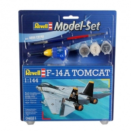 Πολεμικό Αεροπλάνο F-14 Tomcat 1/144 σετ δώρου με χρώματα & κόλλα